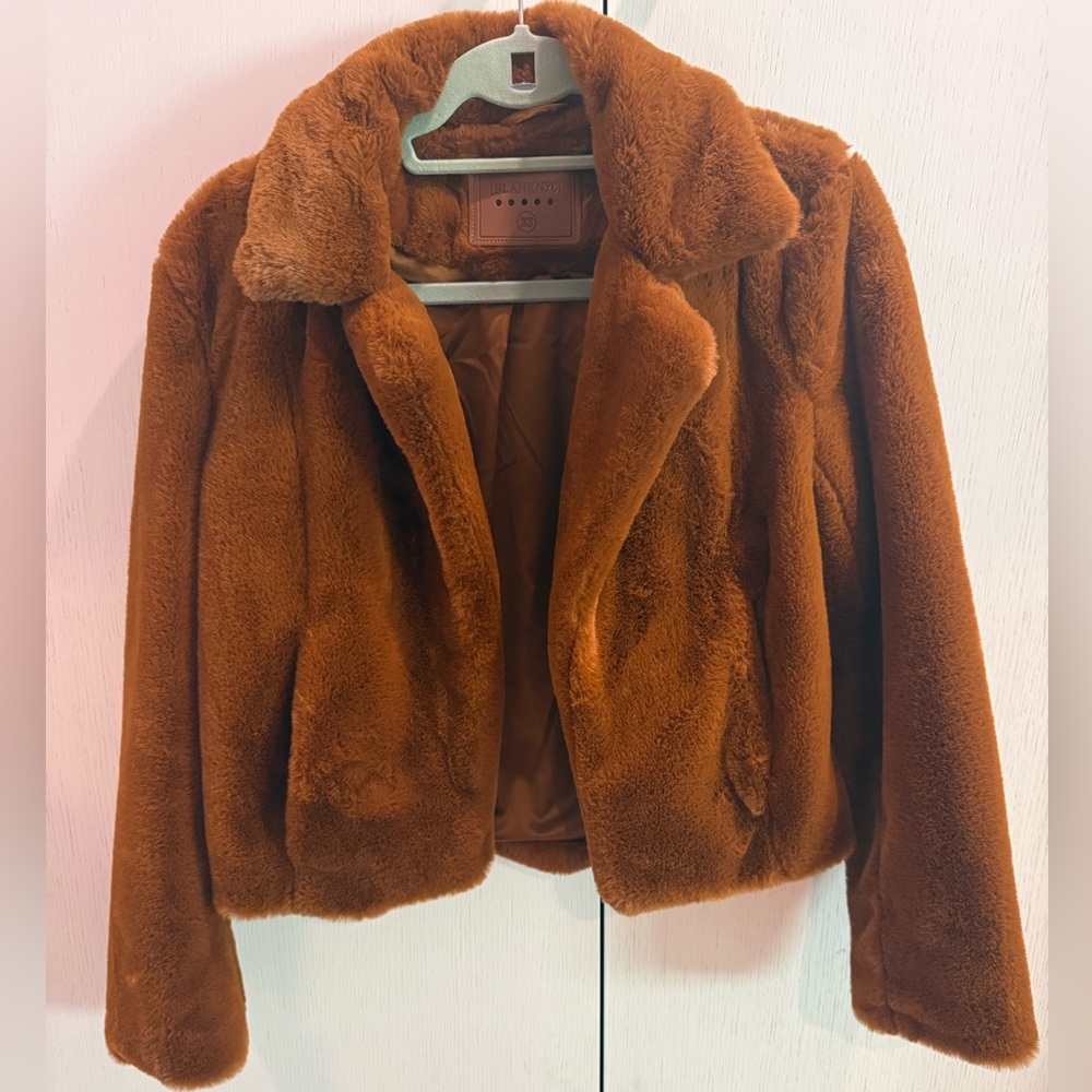 Blank NYC Faux Fur Cropped Jacket